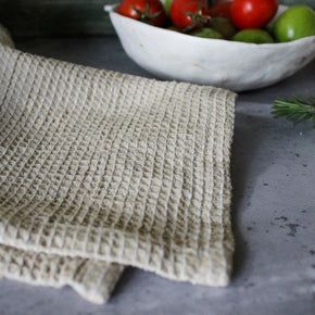Linen Cotton Waffle Tea Towels - Tribe Castlemaine