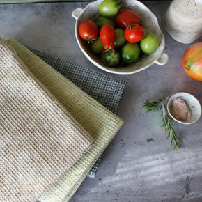 Linen Cotton Waffle Tea Towels - Tribe Castlemaine