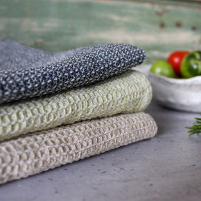 Linen Cotton Waffle Tea Towels - Tribe Castlemaine