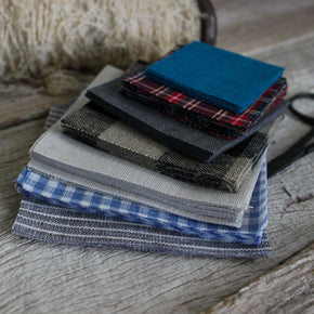 Linen Remnants : Colour Assorted Fabric Squares - Tribe Castlemaine