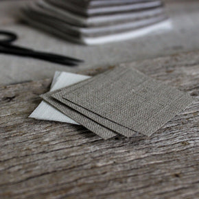 Linen Remnants : Natural Fabric Squares - Tribe Castlemaine