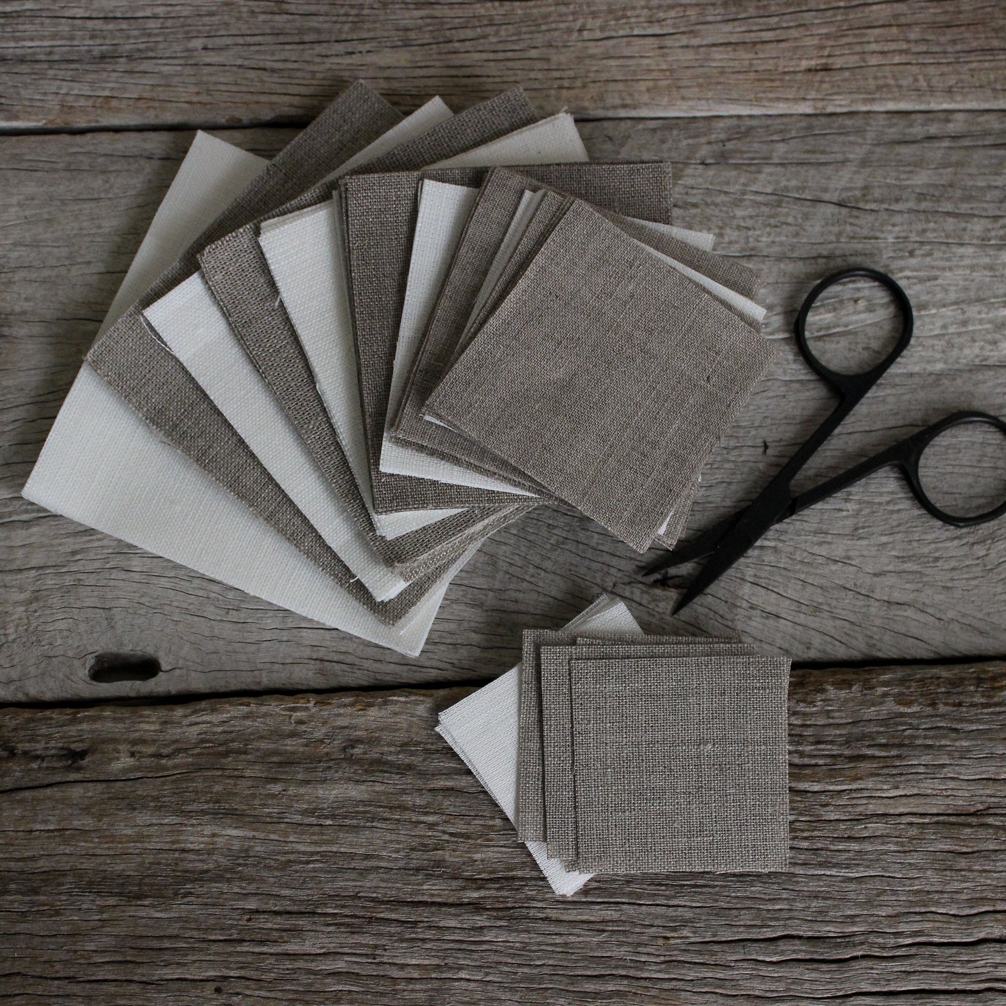 Linen Remnants : Natural Fabric Squares - Tribe Castlemaine