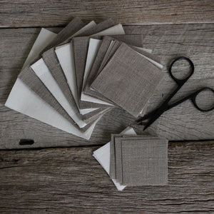 Linen Remnants : Natural Fabric Squares - Tribe Castlemaine