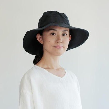 Linen Sun Hat Black - Tribe Castlemaine