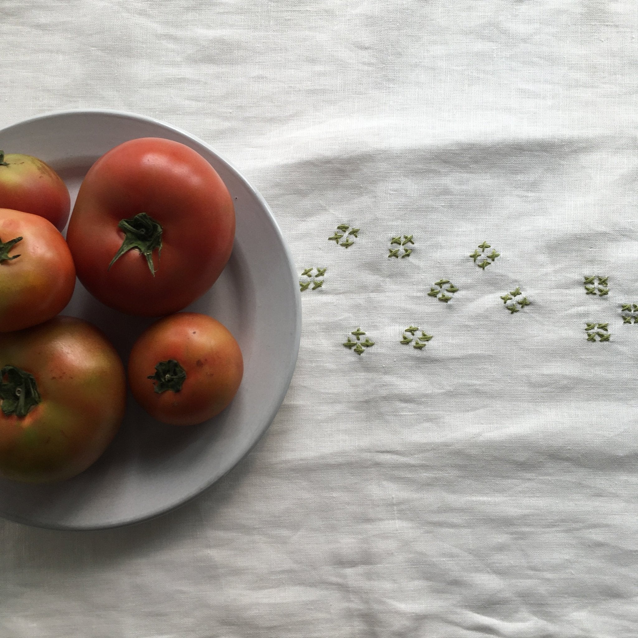 Linen Table Runners with Slow Stitch Detail - Tribe Castlemaine