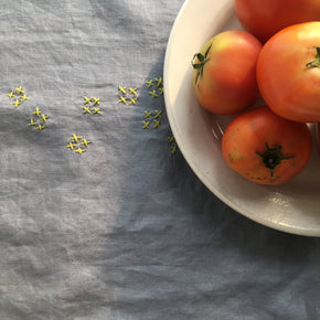 Linen Table Runners with Slow Stitch Detail - Tribe Castlemaine