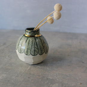 Little Bud Vase Feather Gold - Tribe Castlemaine