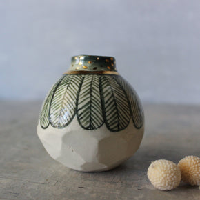 Little Bud Vase Feather Gold - Tribe Castlemaine