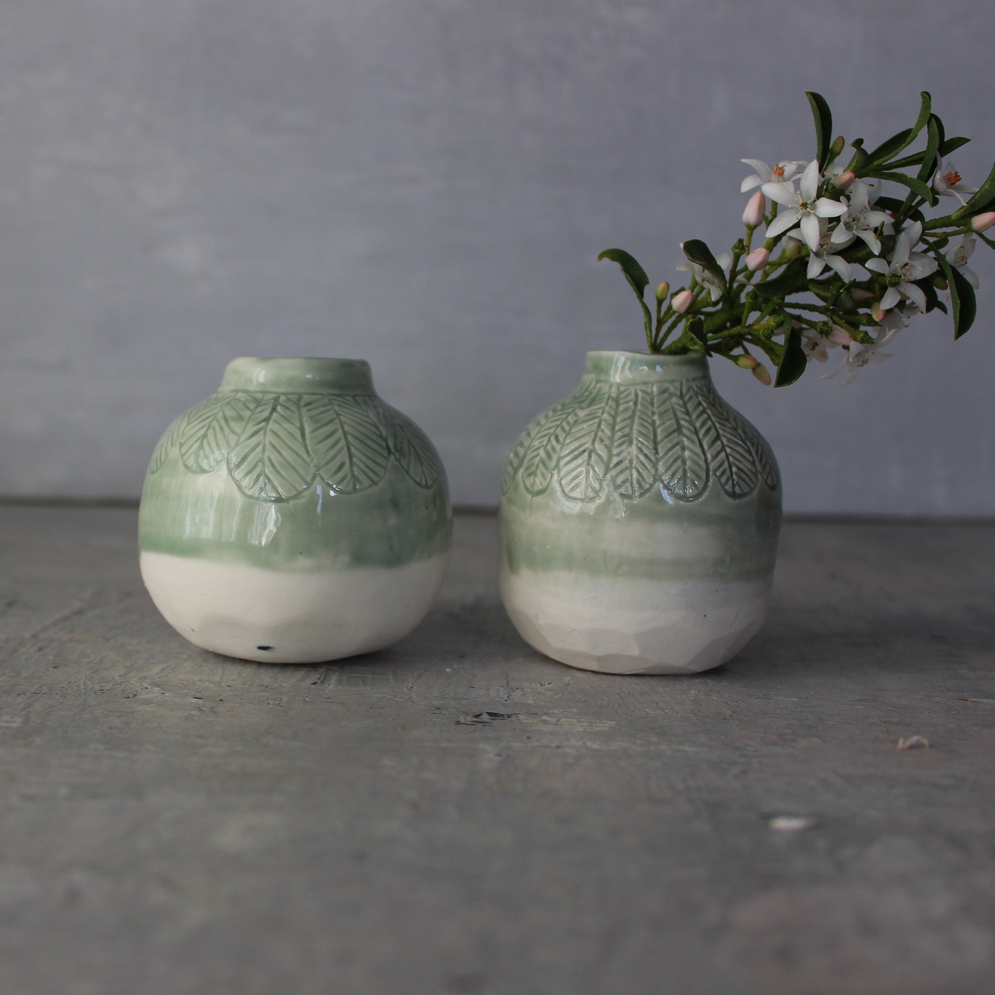 Little Bud Vases : Green Feather - Tribe Castlemaine