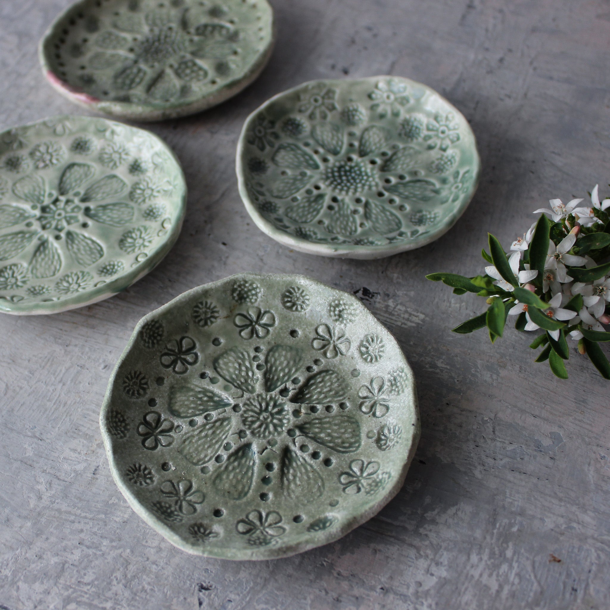 Little Ceramic Trays Green - Tribe Castlemaine