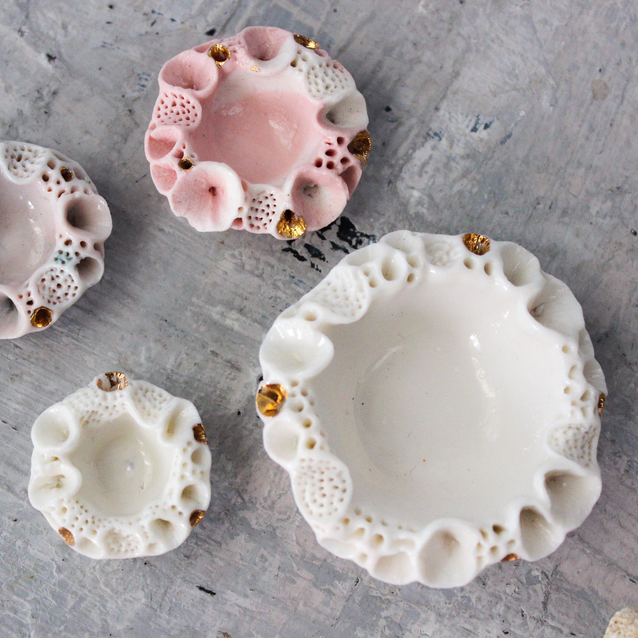 Little Porcelain Rock Coral Dishes - Tribe Castlemaine