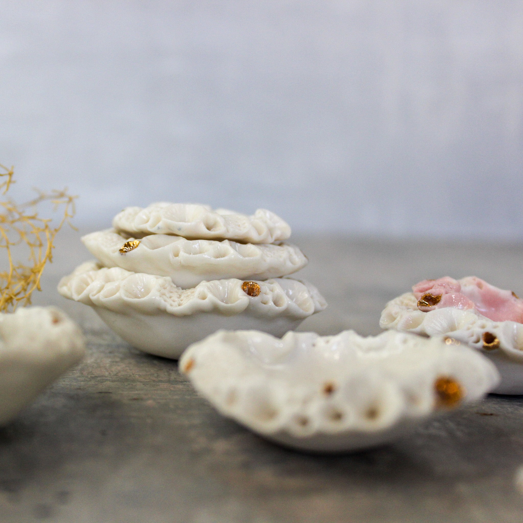 Little Porcelain Rock Coral Dishes - Tribe Castlemaine