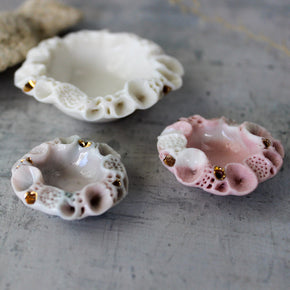 Little Porcelain Rock Coral Dishes - Tribe Castlemaine