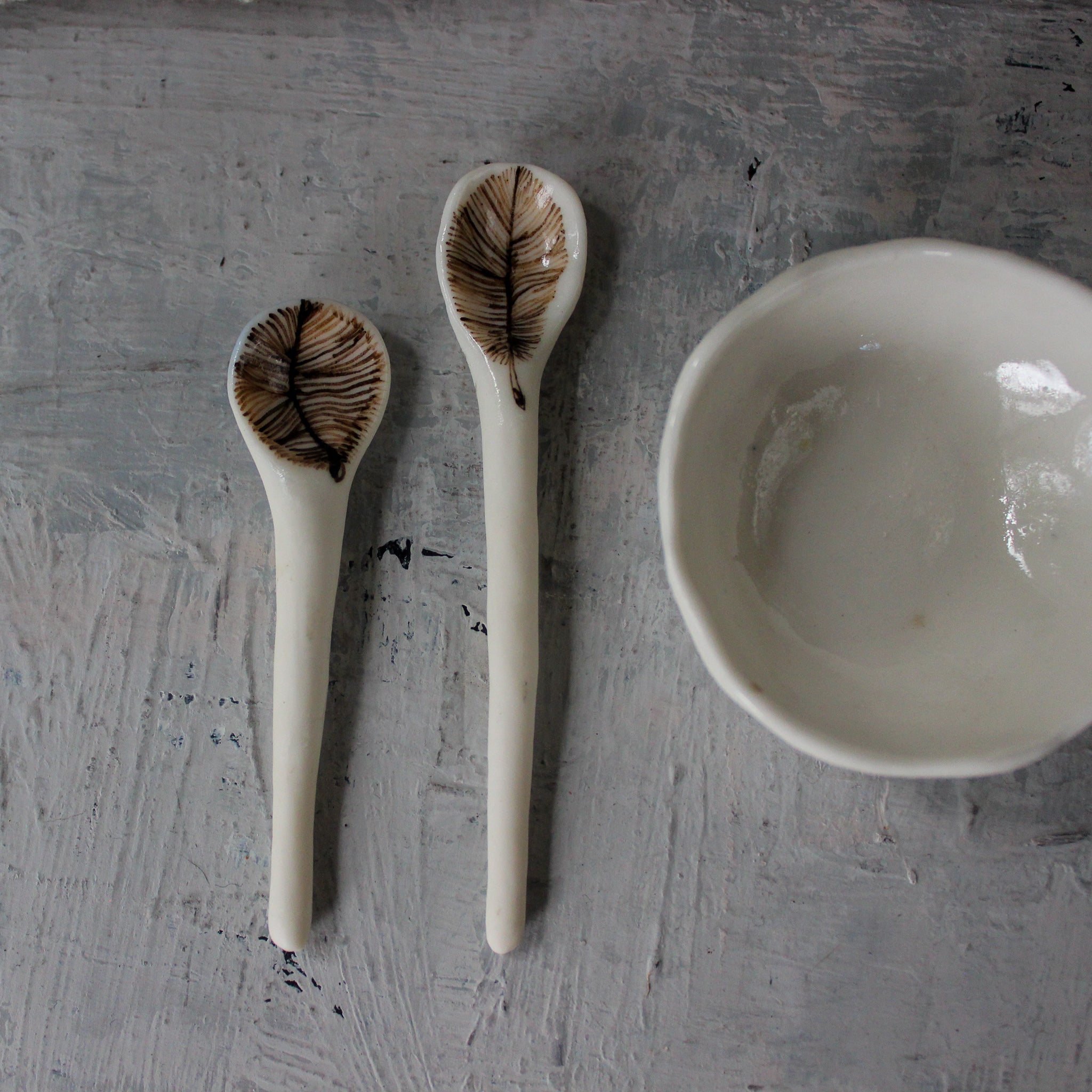 Little Porcelain Spoons Painted Detail - Tribe Castlemaine