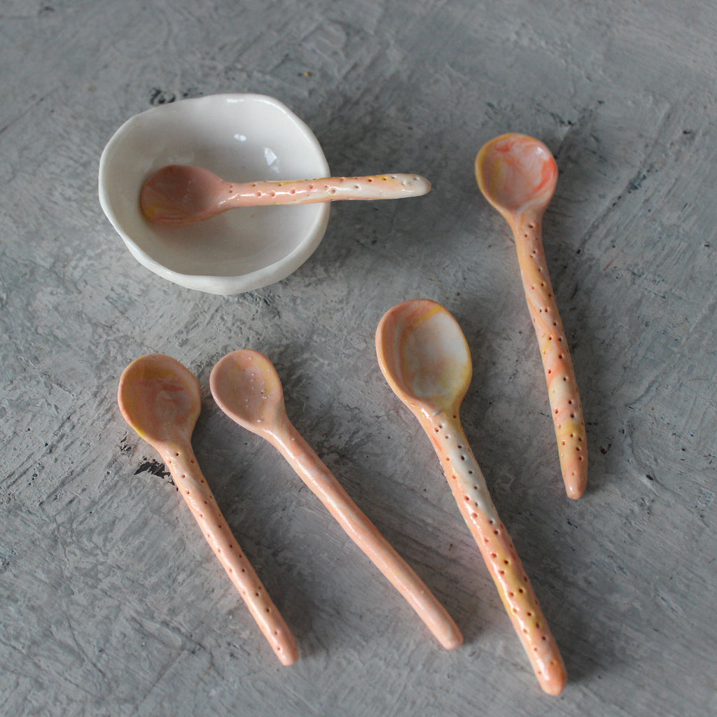 Little Porcelain Spoons Peach - Tribe Castlemaine