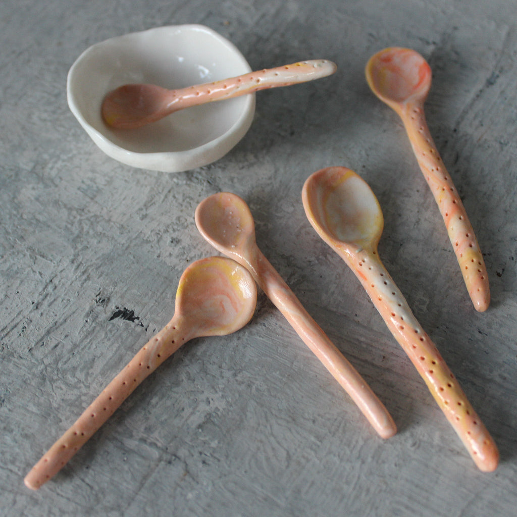 Little Porcelain Spoons Peach - Tribe Castlemaine