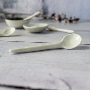 Little White Porcelain Spoons - Tribe Castlemaine