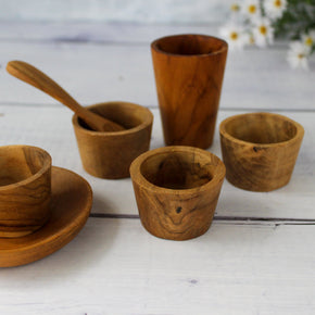 Little Wooden Cups, Dishes & Spoons - Tribe Castlemaine