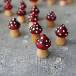 Little Wooden Toadstools - Tribe Castlemaine