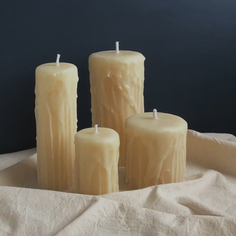 Local Beeswax Pillar Candles : Mythical - Tribe Castlemaine