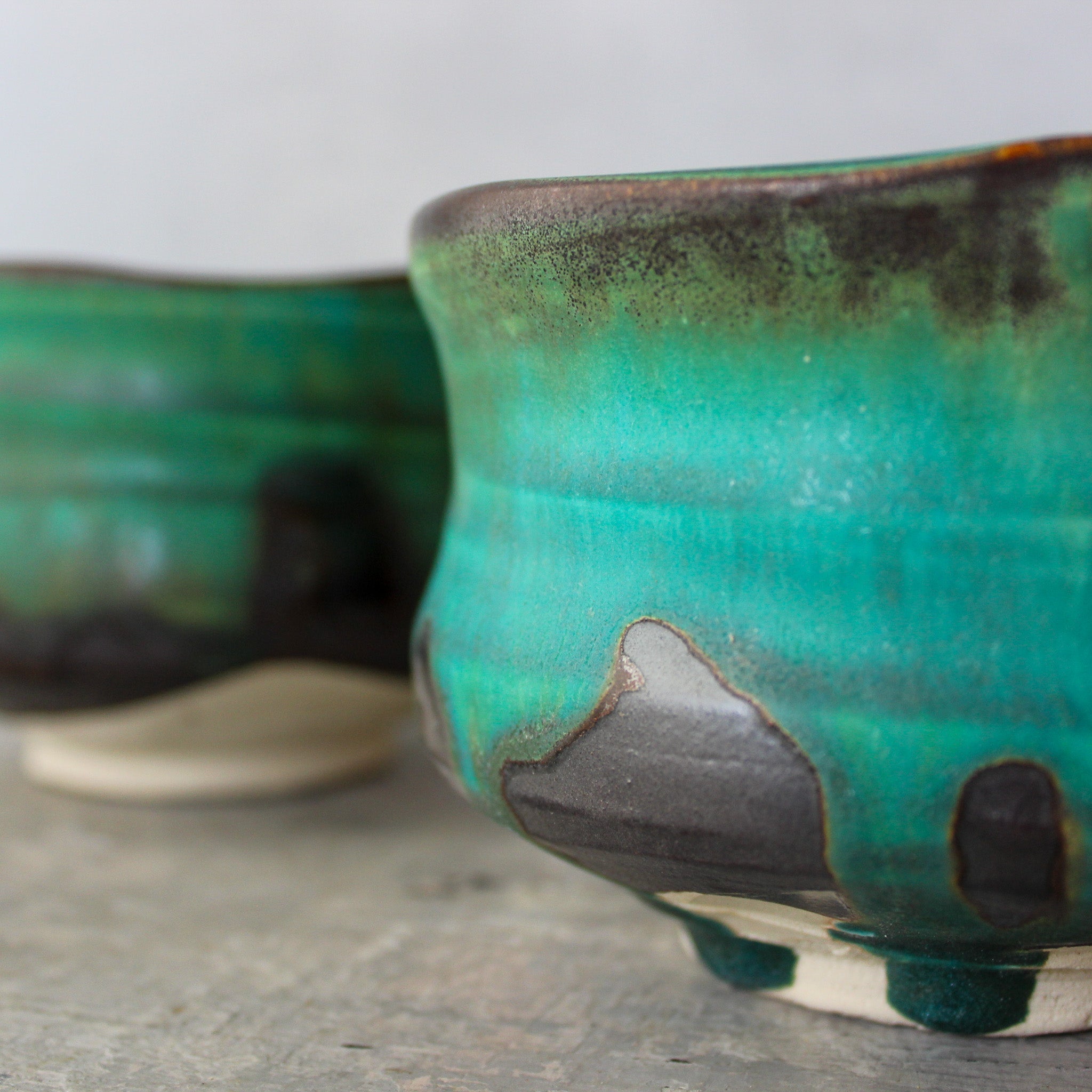 Mino Ware Matcha Bowl Green - Tribe Castlemaine