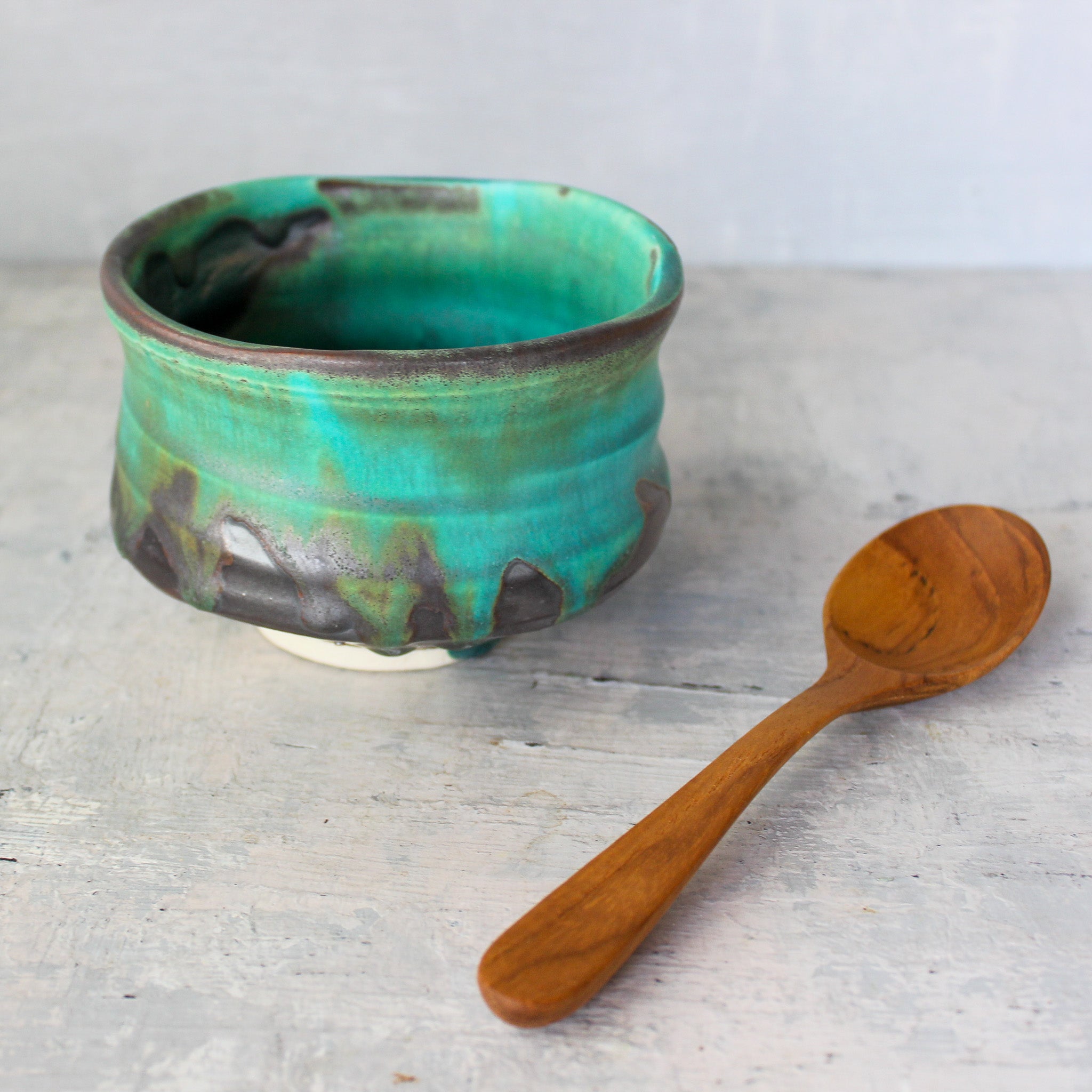 Mino Ware Matcha Bowl Green - Tribe Castlemaine