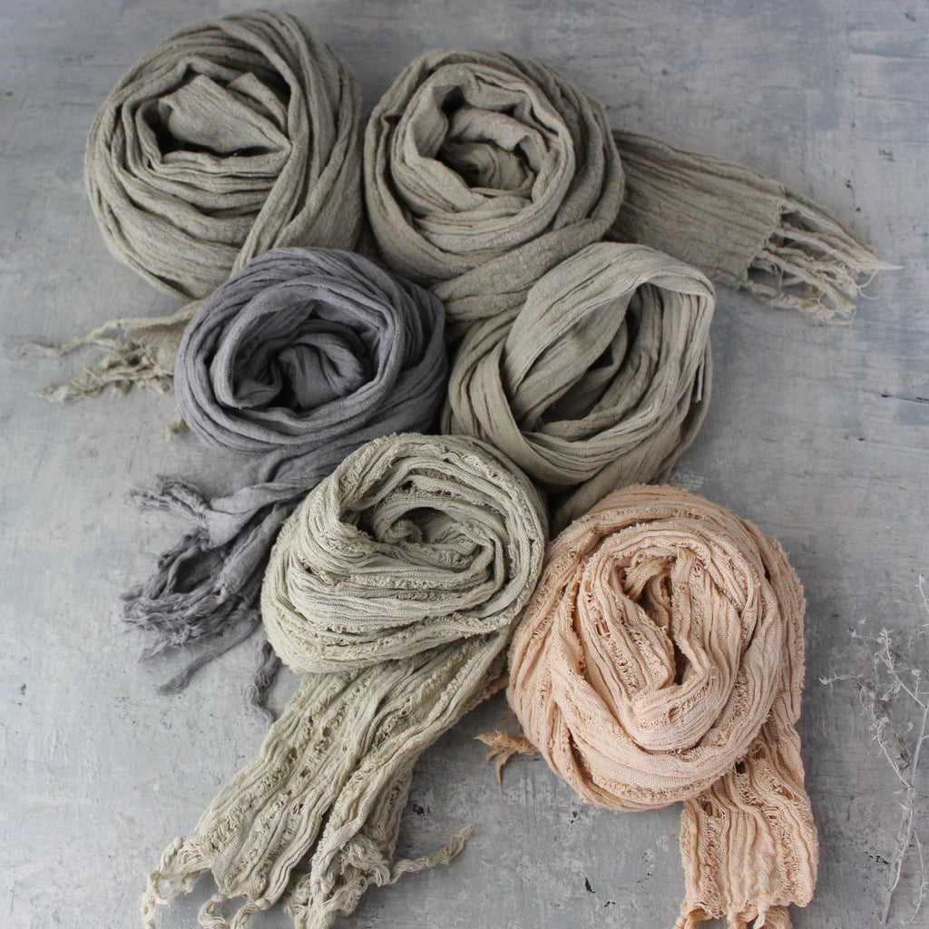 Natural Dyed Handwoven Cotton Scarves - Tribe Castlemaine