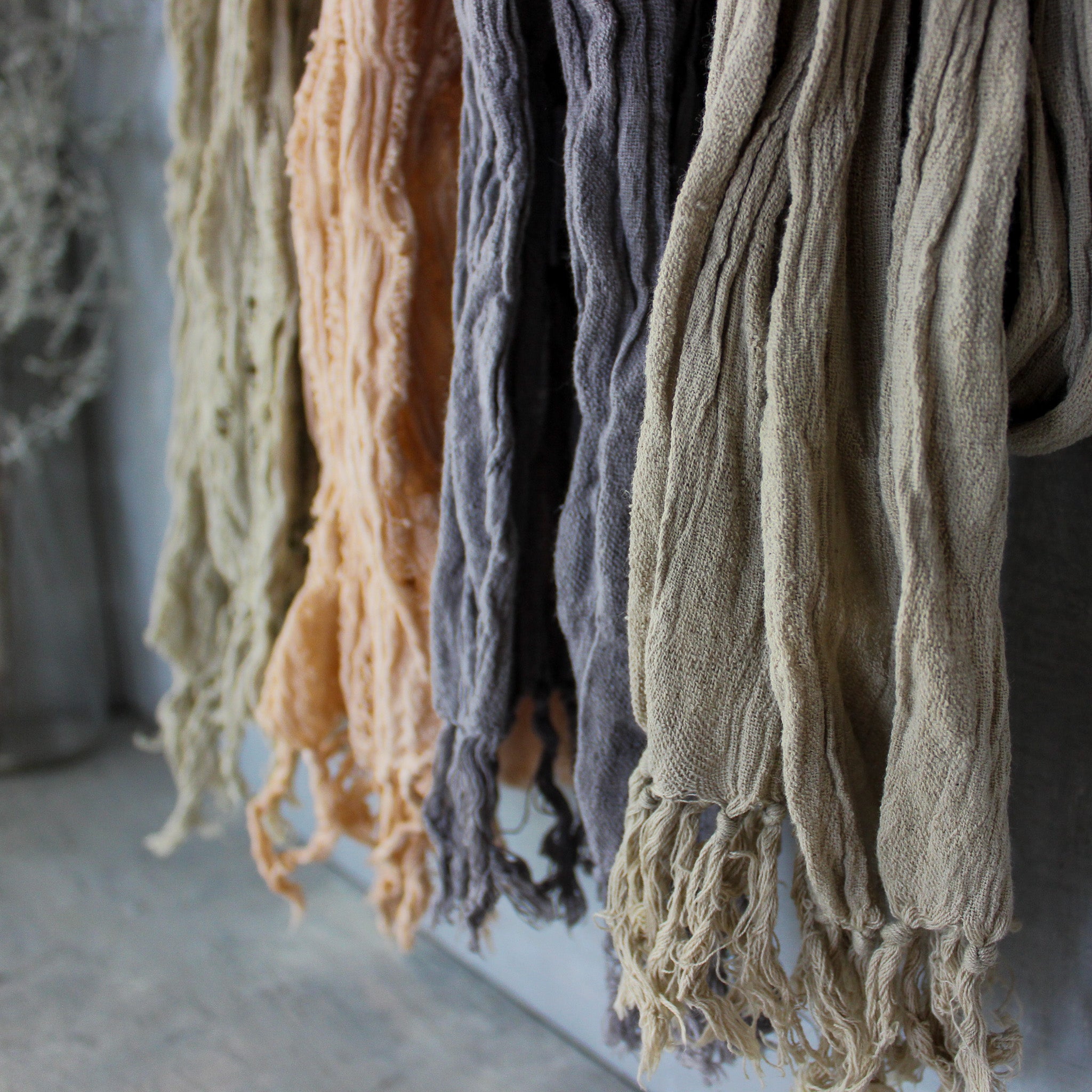 Natural Dyed Handwoven Cotton Scarves - Tribe Castlemaine