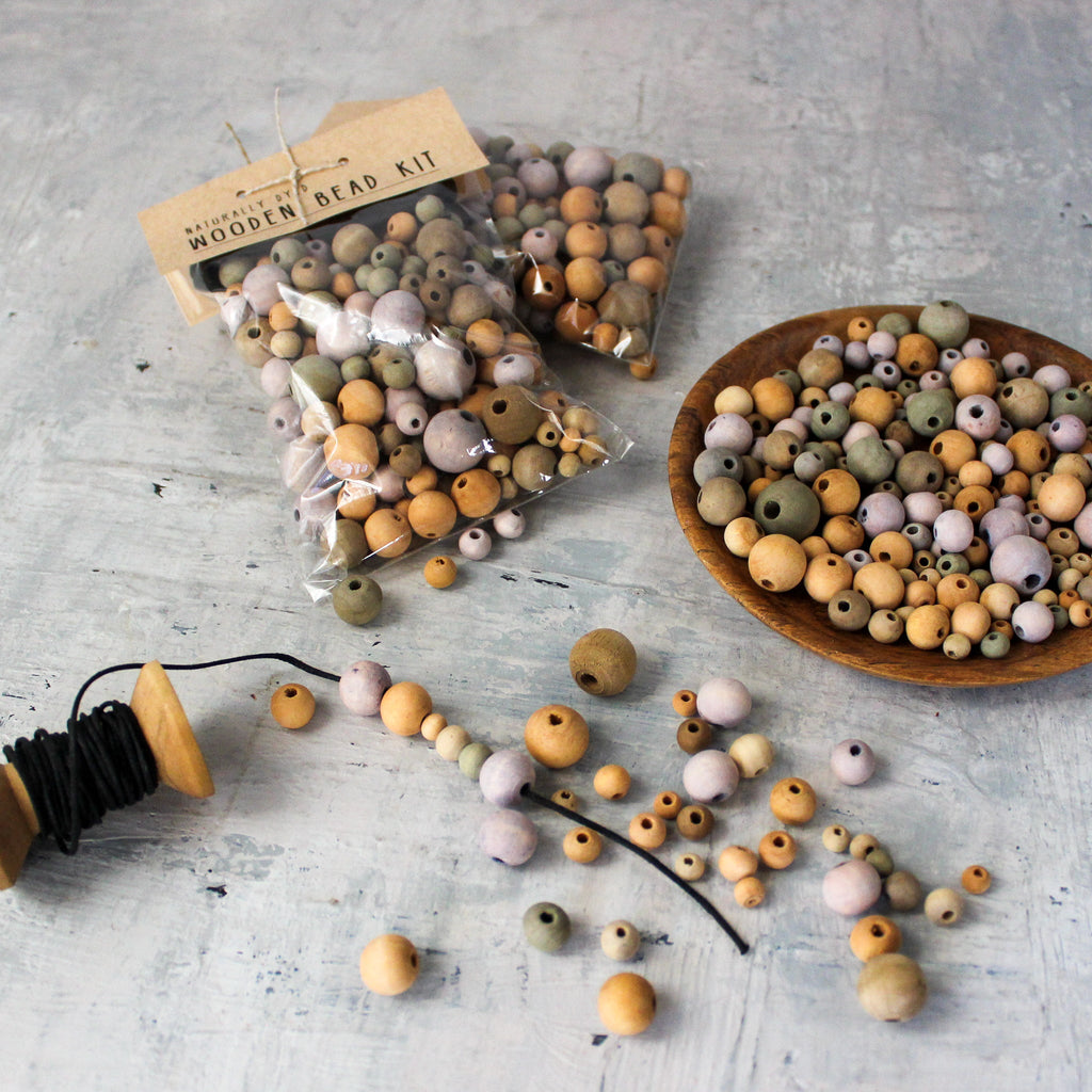 Naturally Dyed Wooden Bead Kit - Tribe Castlemaine