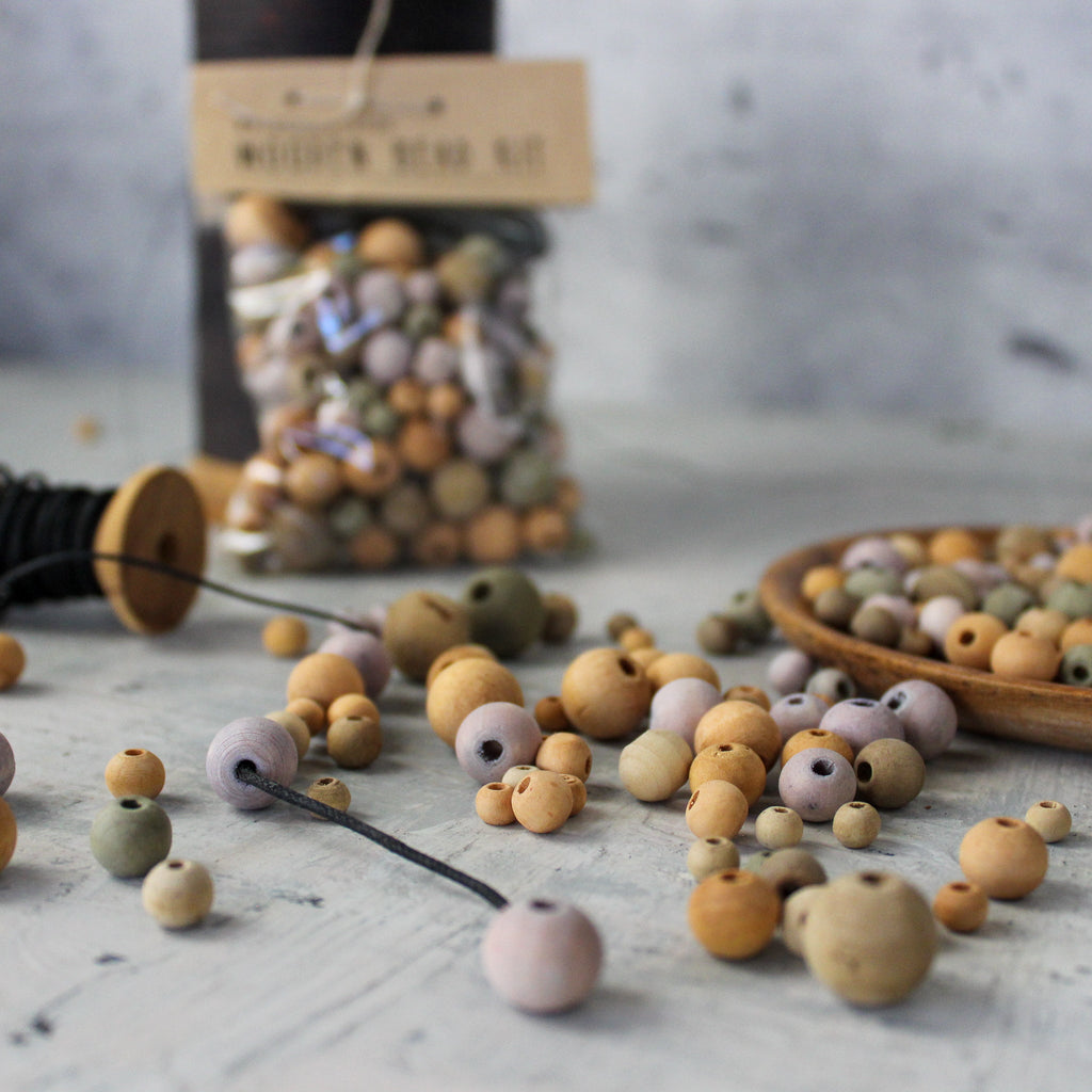 Naturally Dyed Wooden Bead Kit - Tribe Castlemaine