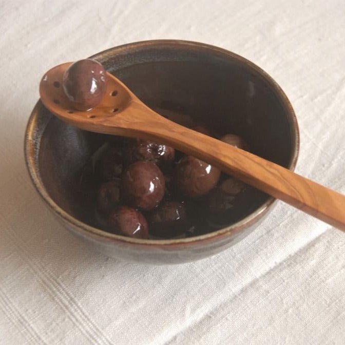 Olive Wood Holed Spoon - Tribe Castlemaine