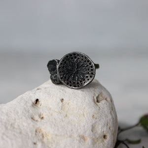 Oxidised Silver Rock Coral Rings - Tribe Castlemaine