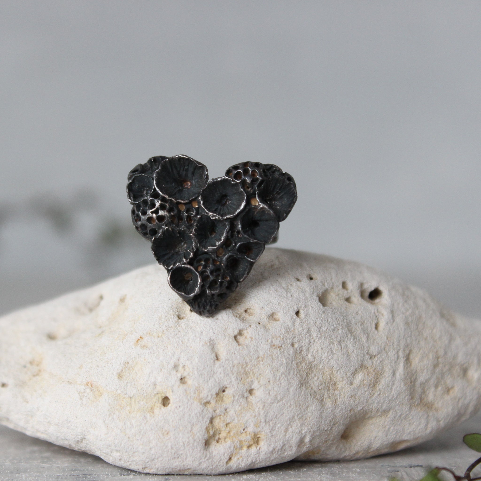 Oxidised Silver Rock Coral Rings - Tribe Castlemaine