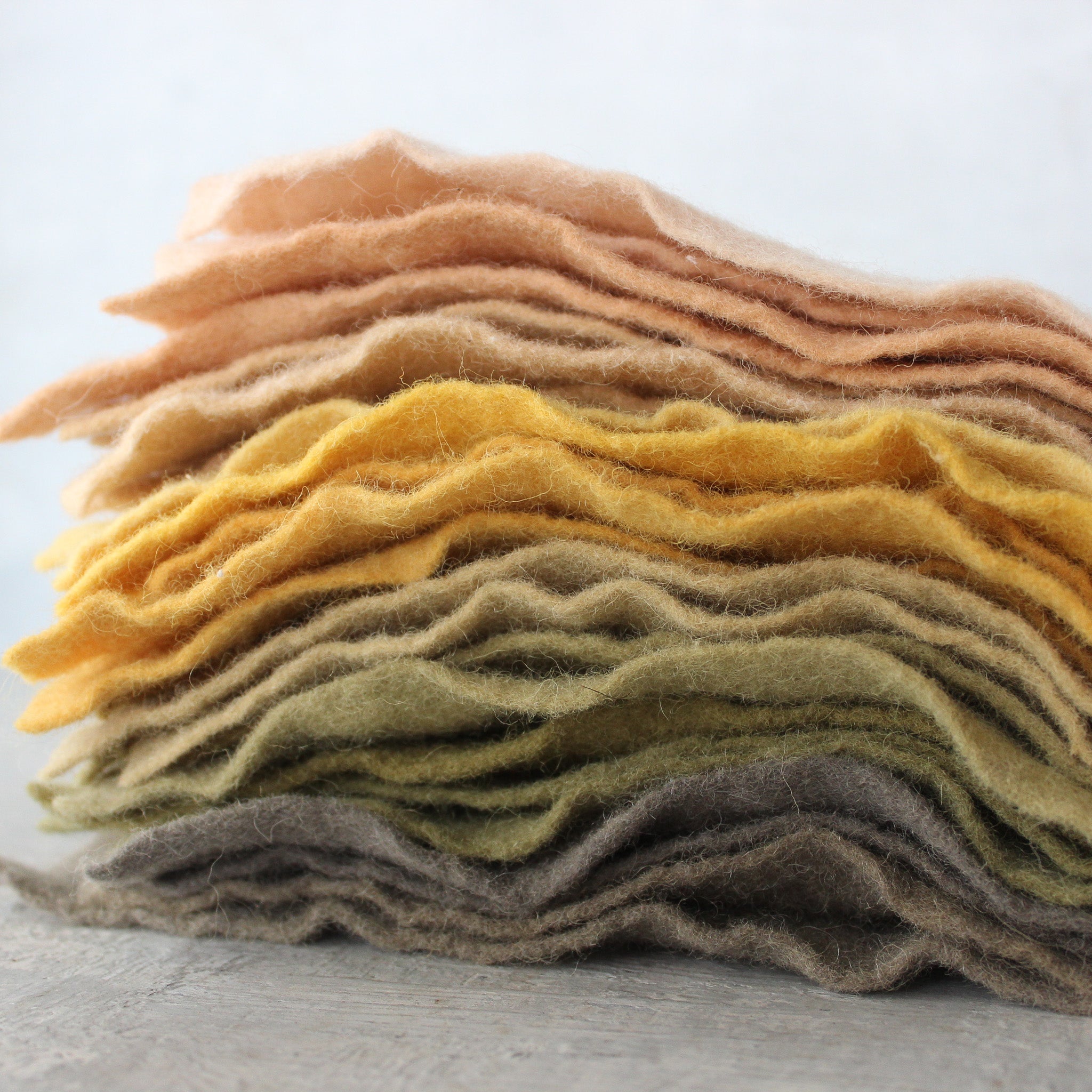 Plant Dyed Wool Felt Sheets - Tribe Castlemaine