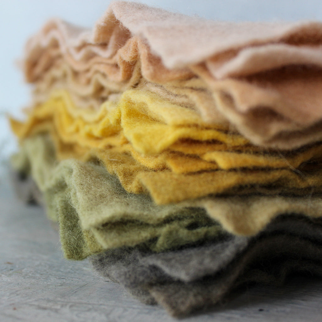 Plant Dyed Wool Felt Sheets - Tribe Castlemaine