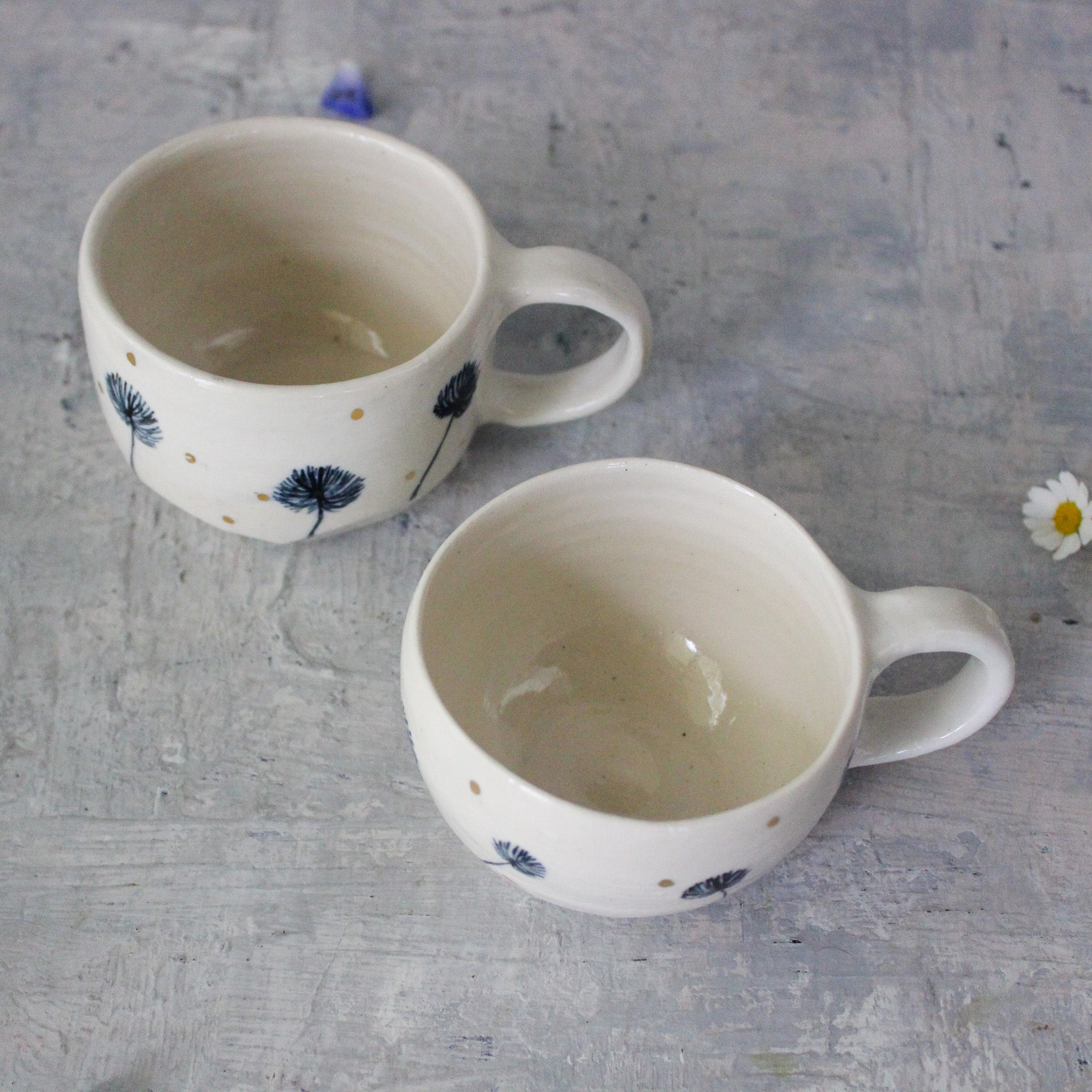 Porcelain Dandelion Tea Cups - Tribe Castlemaine