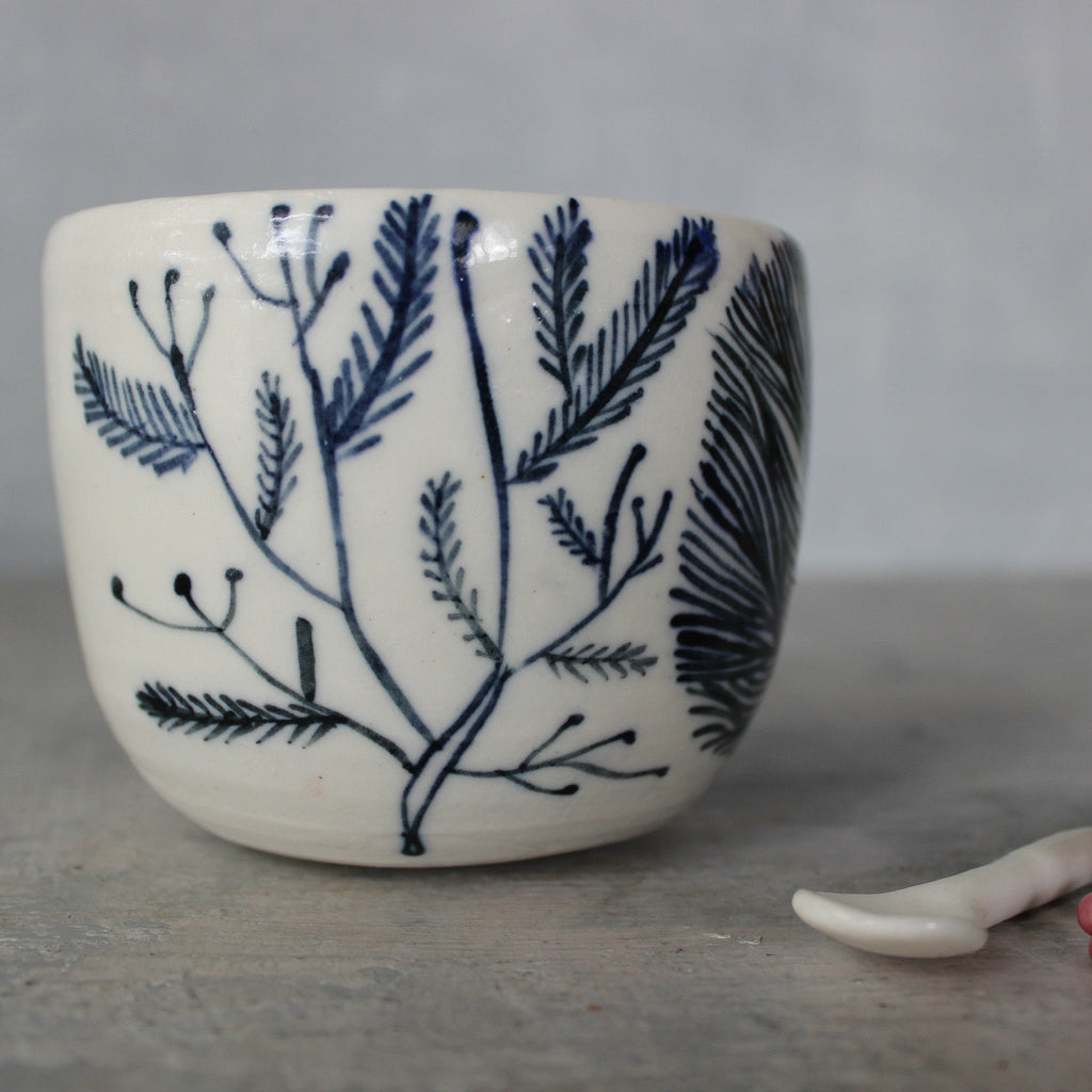 Porcelain Feather Handled Cup - Tribe Castlemaine