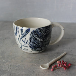 Porcelain Feather Handled Cup - Tribe Castlemaine