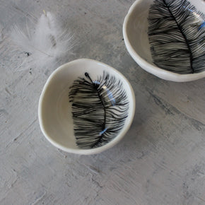 Porcelain Feather Trinket Dishes - Tribe Castlemaine