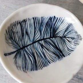 Porcelain Feather Trinket Dishes - Tribe Castlemaine