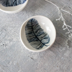 Porcelain Feather Trinket Dishes - Tribe Castlemaine