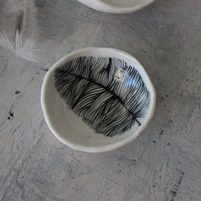 Porcelain Feather Trinket Dishes - Tribe Castlemaine