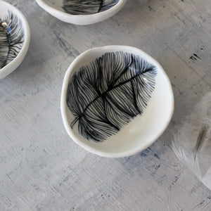 Porcelain Feather Trinket Dishes - Tribe Castlemaine