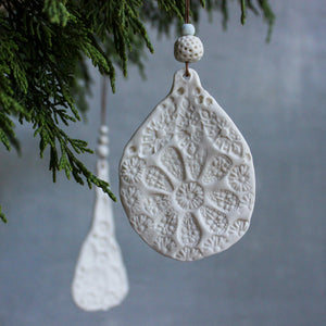 Porcelain Hanging Leaf Ornaments - Tribe Castlemaine