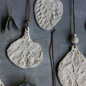 Porcelain Hanging Leaf Ornaments - Tribe Castlemaine