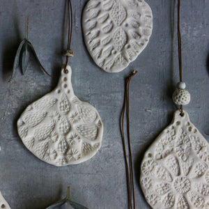 Porcelain Hanging Leaf Ornaments - Tribe Castlemaine