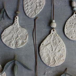 Porcelain Hanging Leaf Ornaments - Tribe Castlemaine