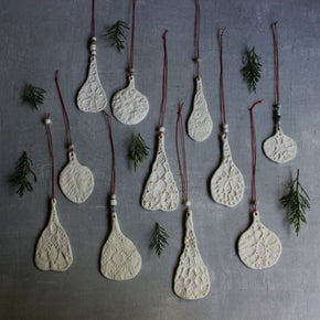 Porcelain Hanging Leaf Ornaments - Tribe Castlemaine