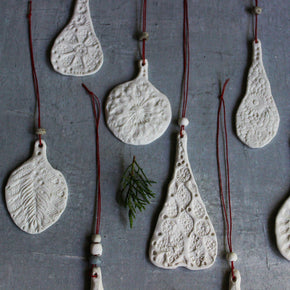Porcelain Hanging Leaf Ornaments - Tribe Castlemaine