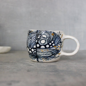 Porcelain Indigo Hand Painted Cups - Tribe Castlemaine